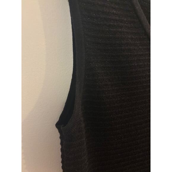 Nine West V Neck Black Fit & Flare Black Dress Medium Knit Cocktail dress - Picture 4 of 13